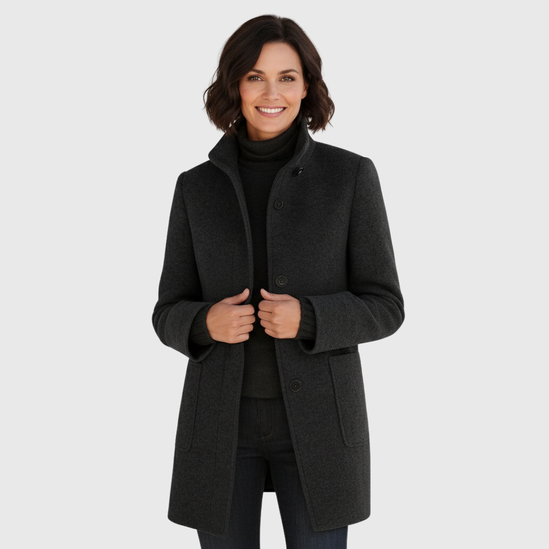 Kowalski™ | Kurtka z wysokim kołnierzem z mieszanki wełny