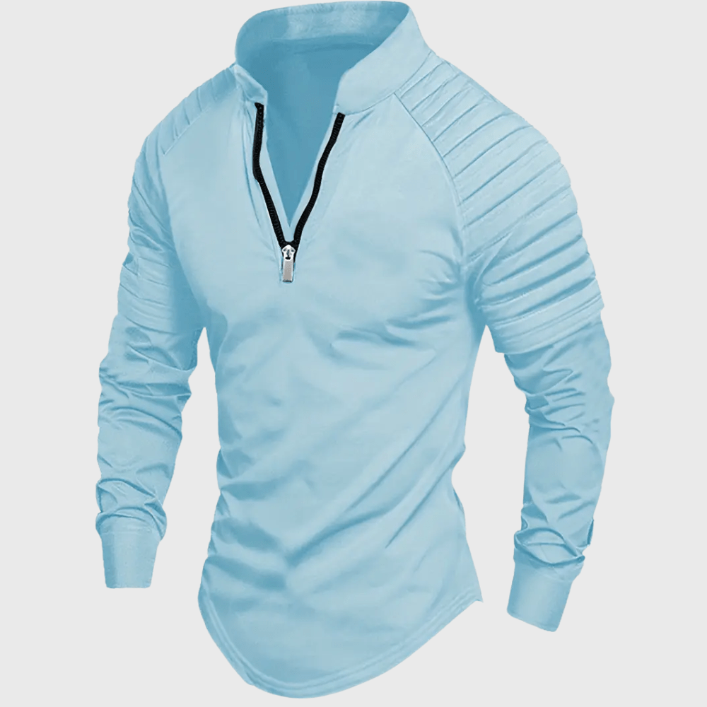 Kowalski™ | Koszulka Polo z Długim Rękawem i Zamkiem Błyskawicznym - Kowalski Warszawa