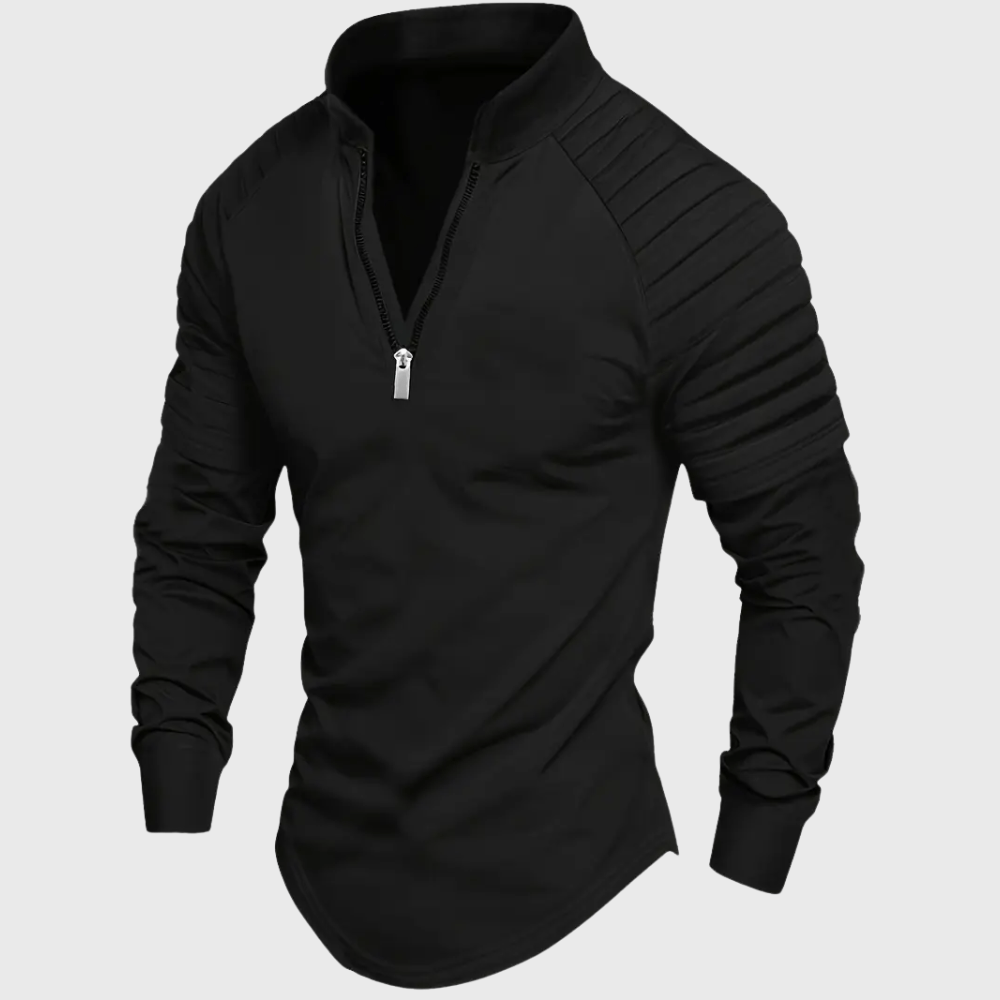 Kowalski™ | Koszulka Polo z Długim Rękawem i Zamkiem Błyskawicznym - Kowalski Warszawa