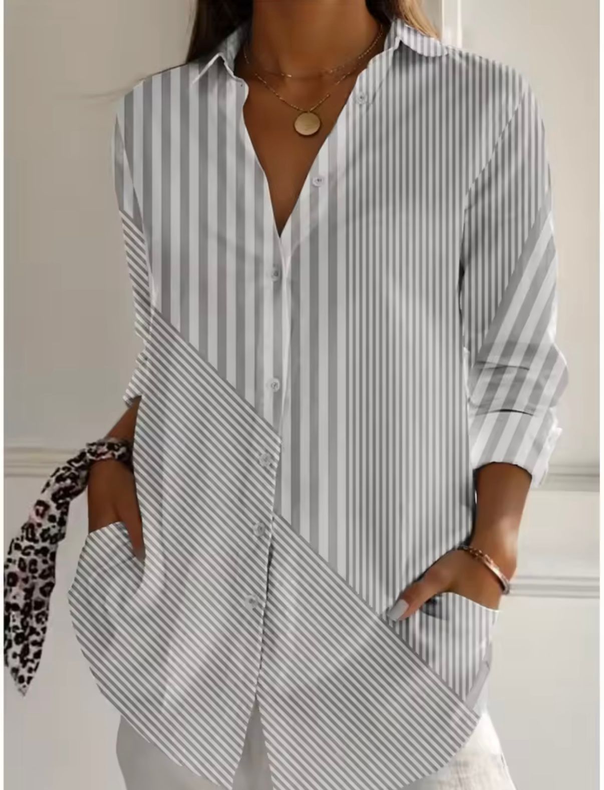 Kowalski™ | Bluzka w Paski z Guziki