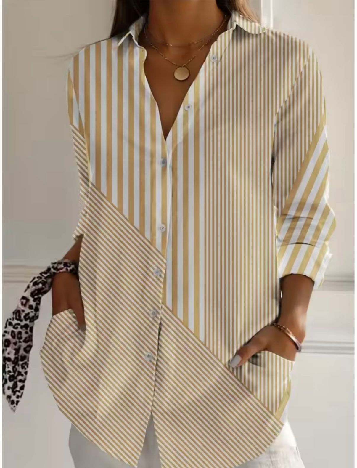Kowalski™ | Bluzka w Paski z Guziki