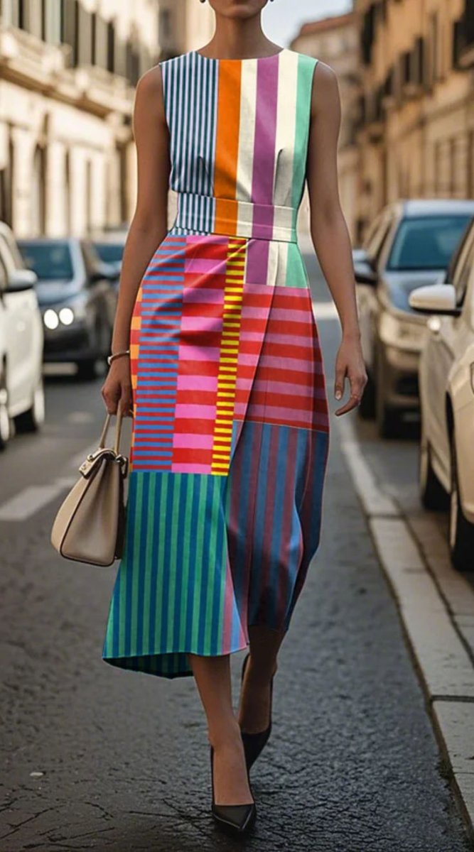 Kowalski™ | Sukienka bez rękawów w wzory - Kowalski Warszawa