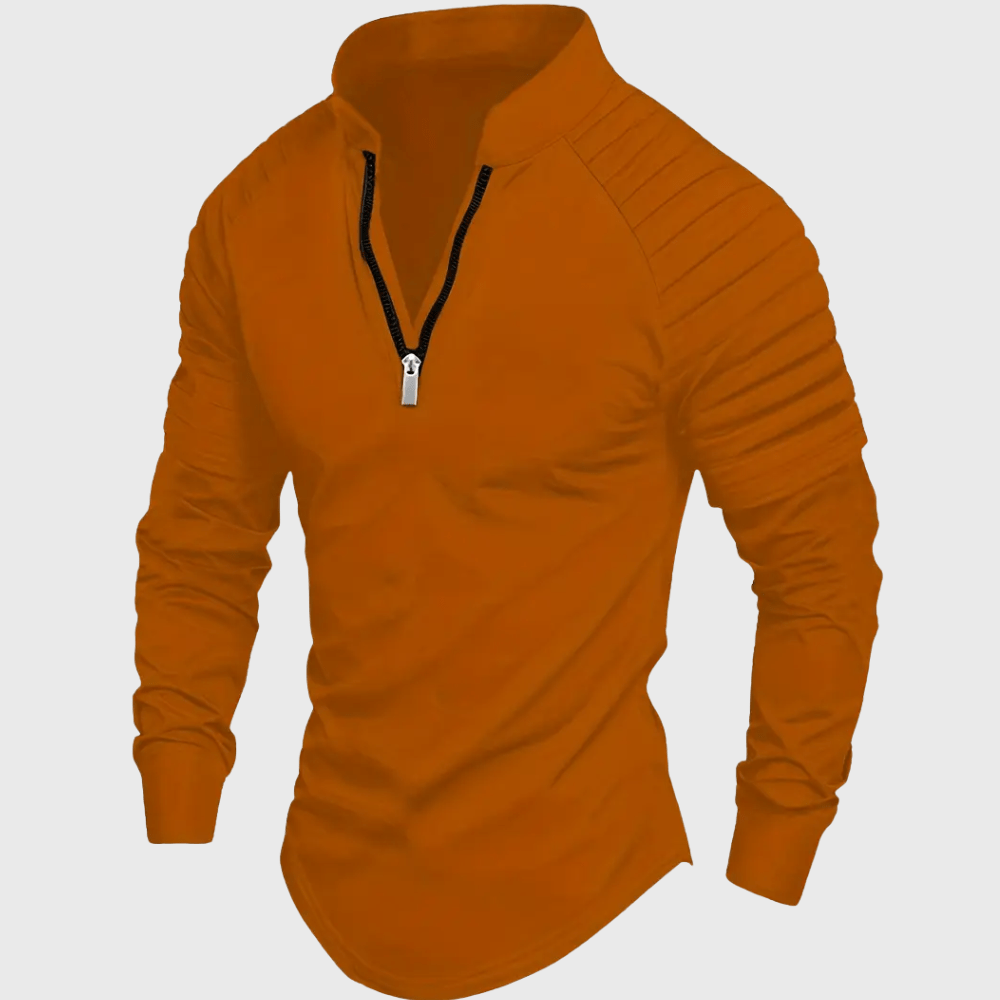 Kowalski™ | Koszulka Polo z Długim Rękawem i Zamkiem Błyskawicznym - Kowalski Warszawa