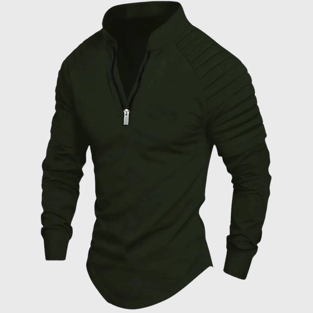 Kowalski™ | Koszulka Polo z Długim Rękawem i Zamkiem Błyskawicznym - Kowalski Warszawa