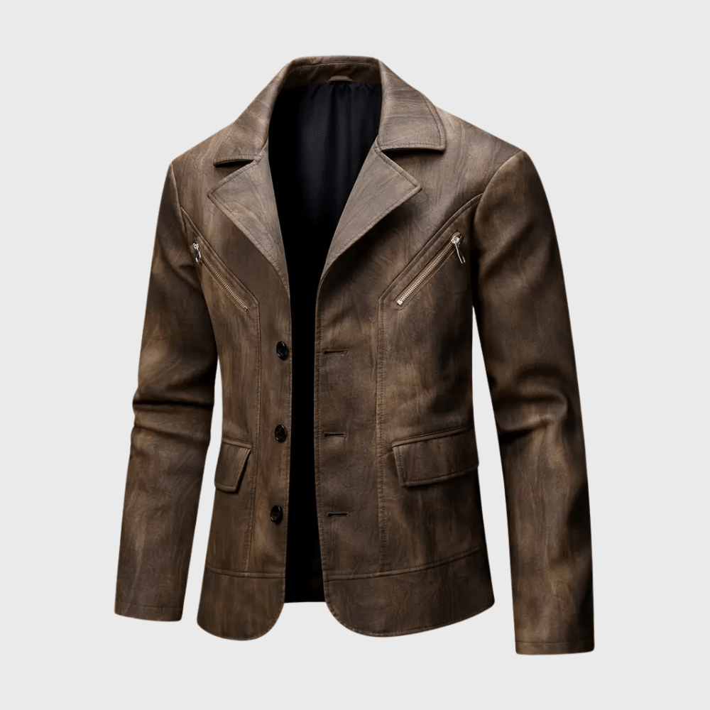 Kowalski™ | Skórzana Kurtka z Kołnierzem Typu Lokomotywa - Kowalski Warszawa