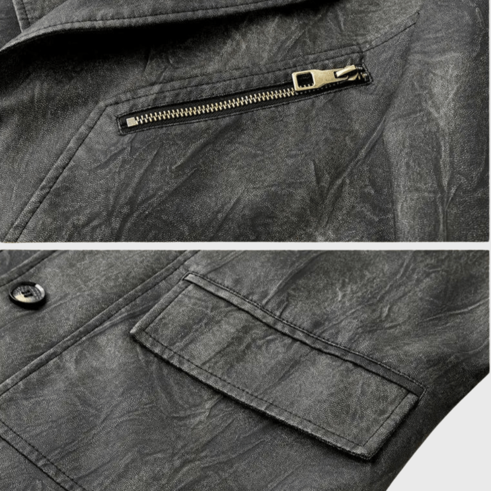 Kowalski™ | Skórzana Kurtka z Kołnierzem Typu Lokomotywa - Kowalski Warszawa