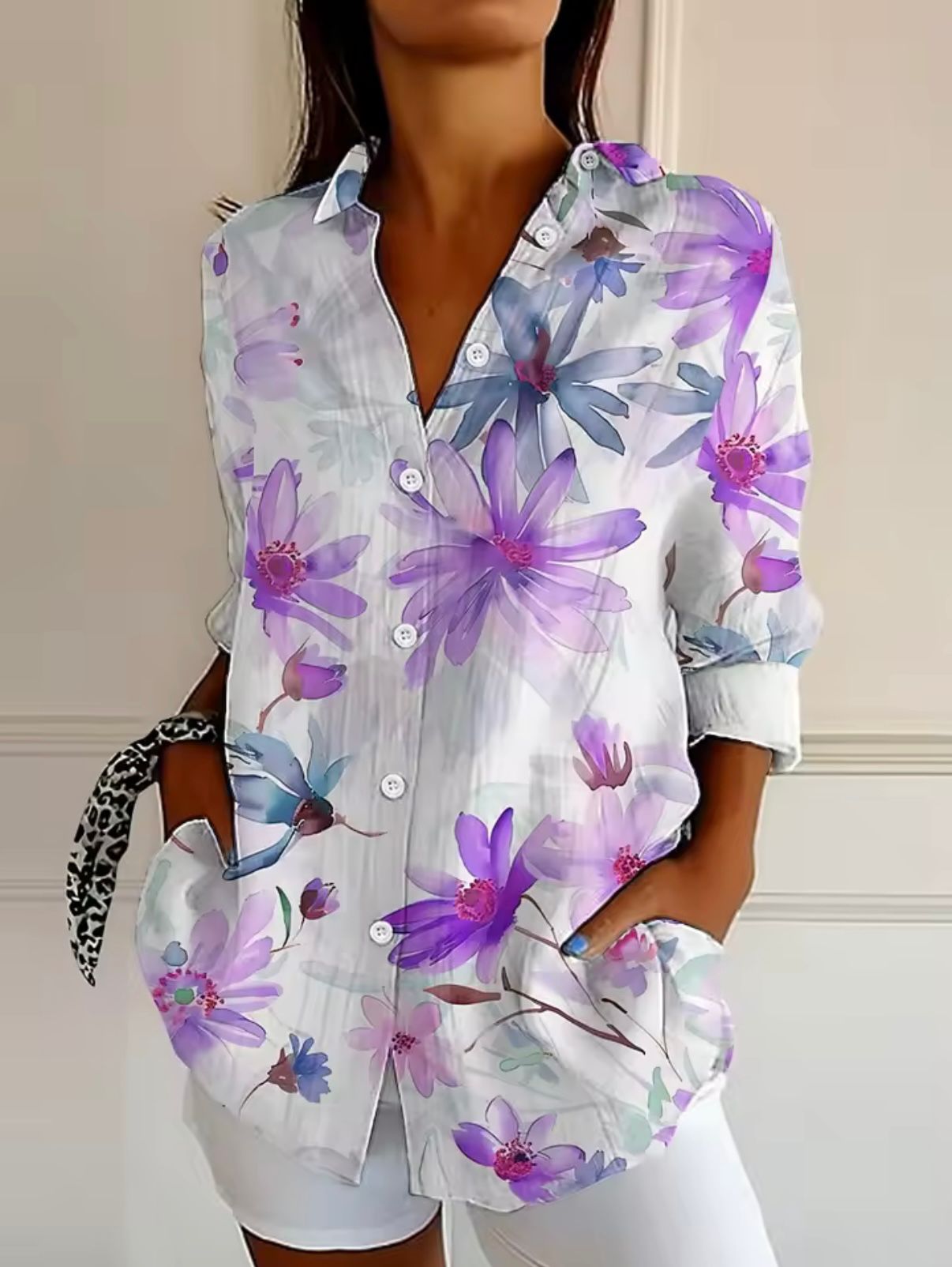 Kowalski™ | Kwiatowa Koszula w Stylu Akwareli