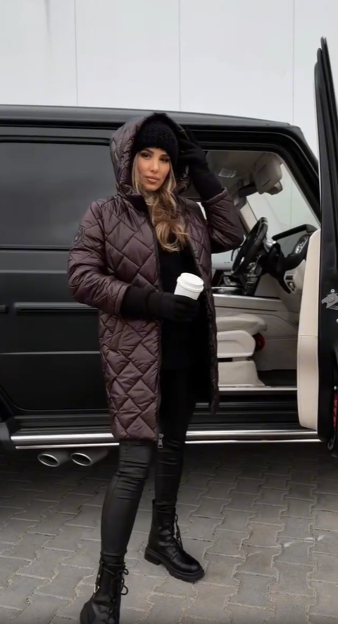 Kowalski™ | Elegancka pikowana kurtka puchowa z kapturem