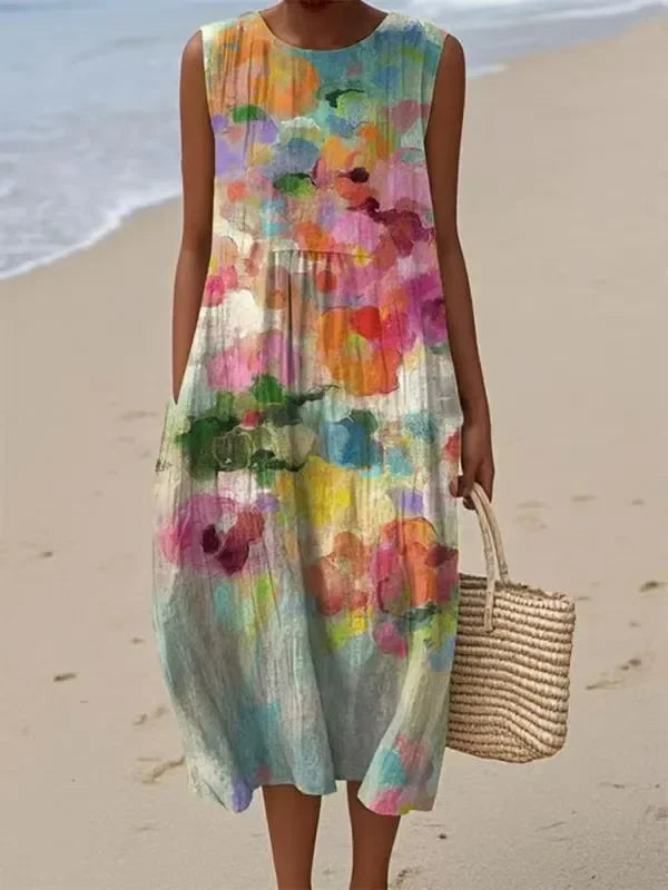 Kowalski™ | Wszechstronna, wielokolorowa sukienka midi