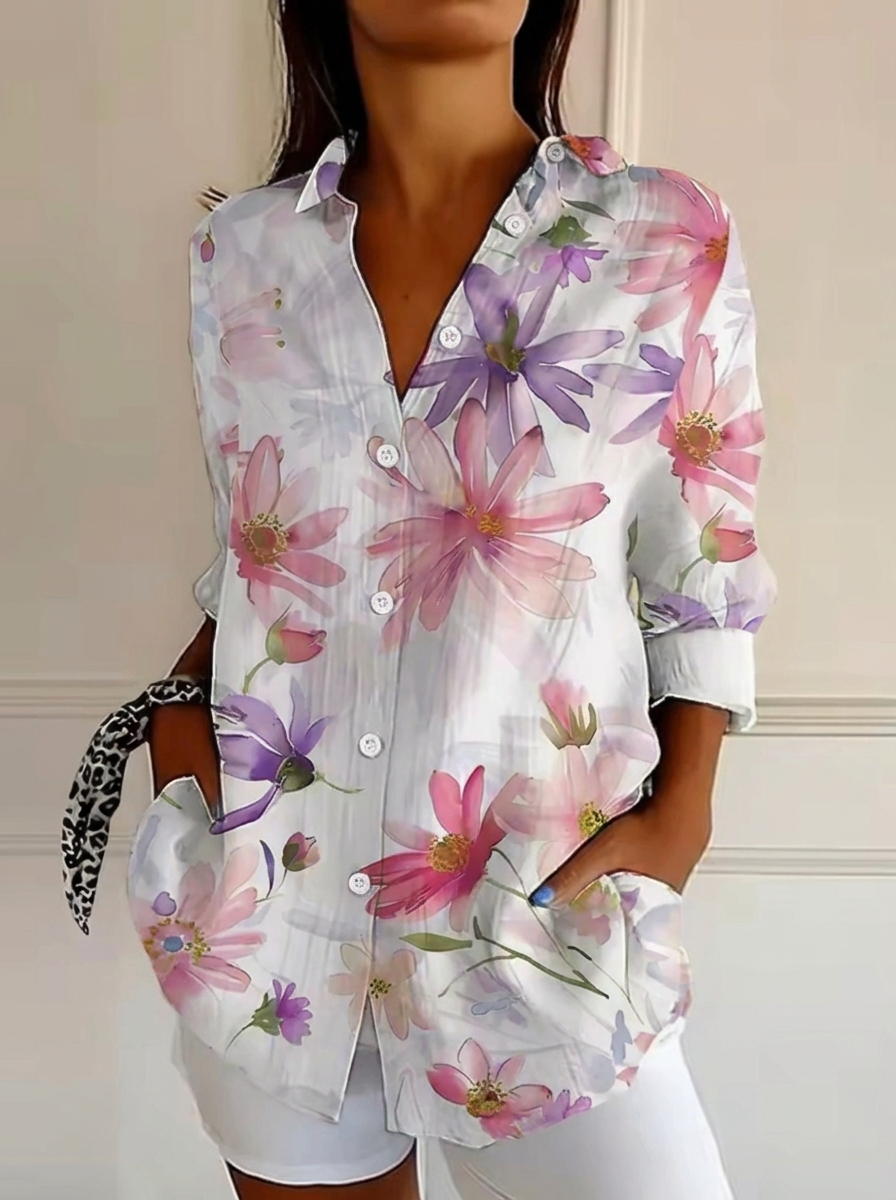 Kowalski™ | Kwiatowa Koszula w Stylu Akwareli